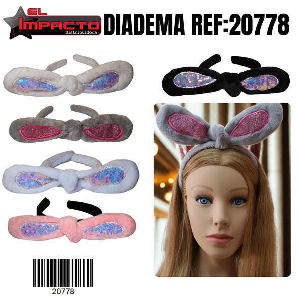 DIADEMA PELUCHE 20778