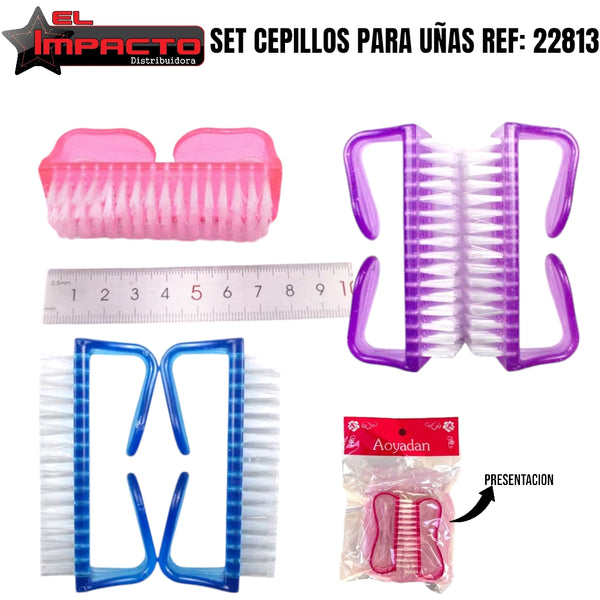SET CEPILLOS PARA UÑAS x2 22813