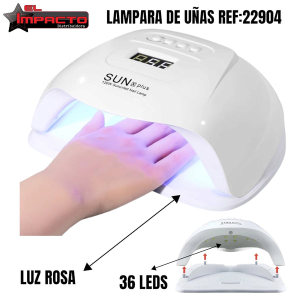 LAMPARA DE UÑAS UV-LED LUZ ROSA 22904