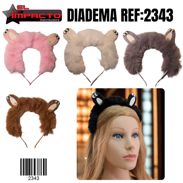 DIADEMA PELUCHE 2343