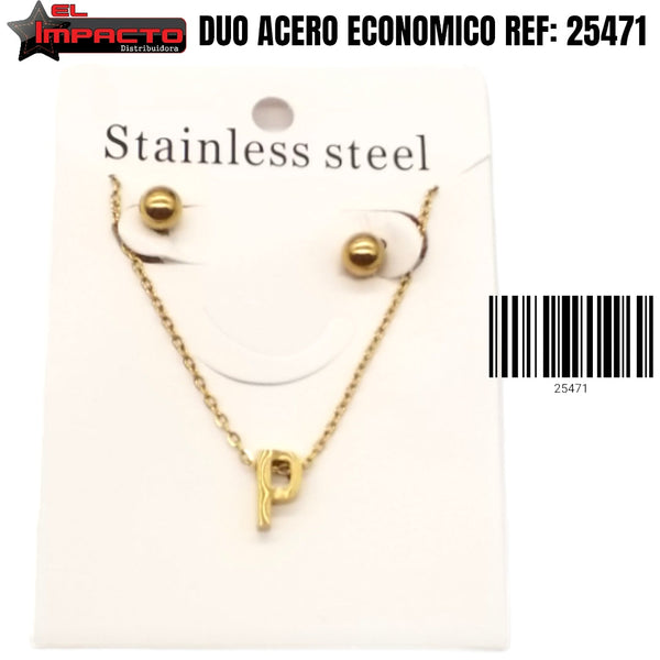 DUO ACERO ECONOMICO LETRA P 25471
