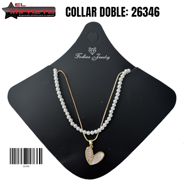 COLLAR DOBLE PERLA 26346