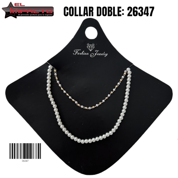 COLLAR DOBLE PERLA 26347