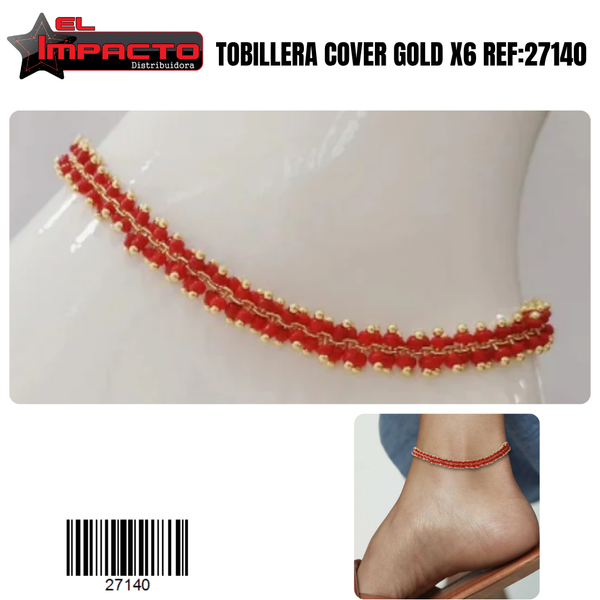 TOBILLERA COVER GOLD x6 27140