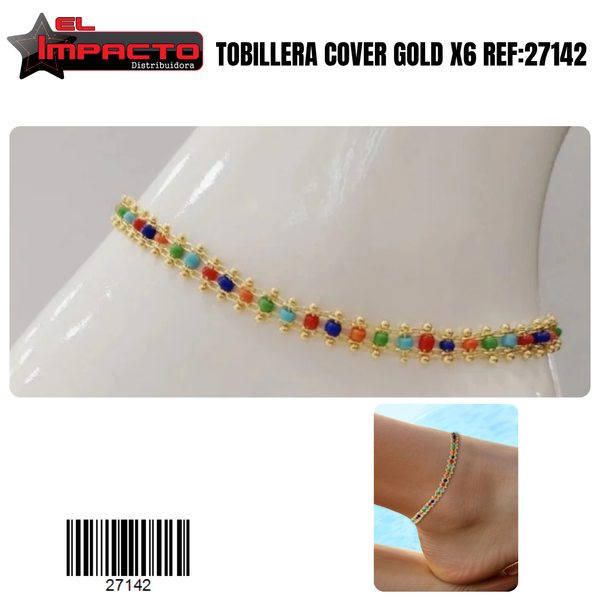 TOBILLERA COVER GOLD x6 27142