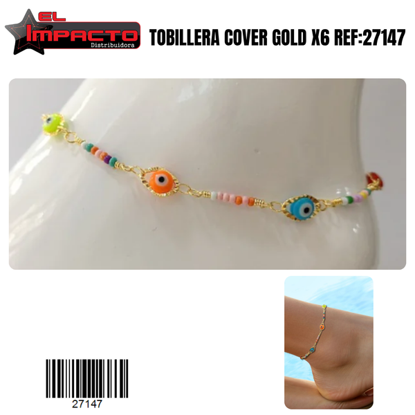 TOBILLERA COVER GOLD x6 27147