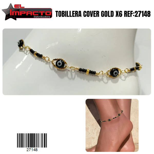 TOBILLERA COVER GOLD x6 27148