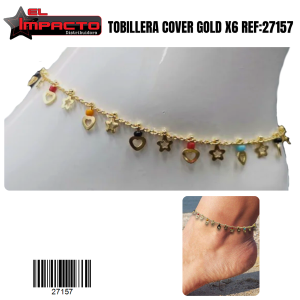 TOBILLERA COVER GOLD x6 27157