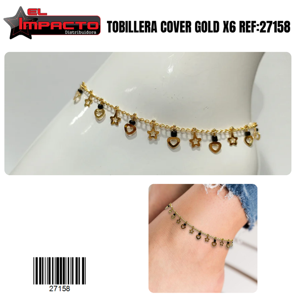 TOBILLERA COVER GOLD x6 27158