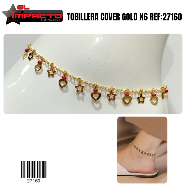 TOBILLERA COVER GOLD x6 27160