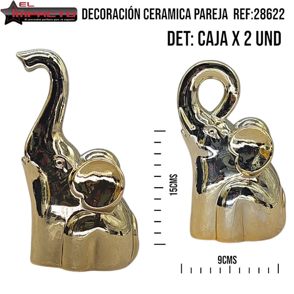 DECORACIÓN ELEFANTE x2 28622