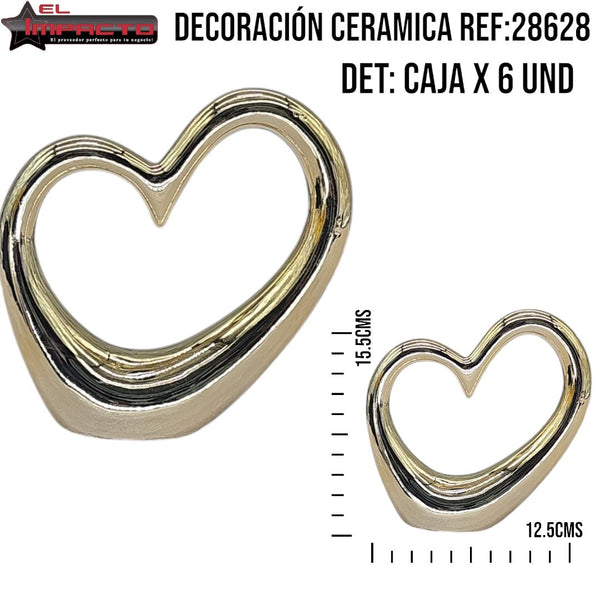 DECORACIÓN CORAZÓN x6 28628