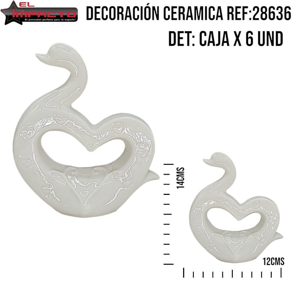 DECORACIÓN CISNE BLANCO x6 28636