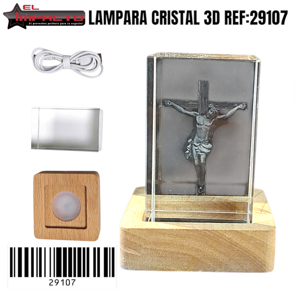 LAMPARA CUBO 3D CRISTO 29107