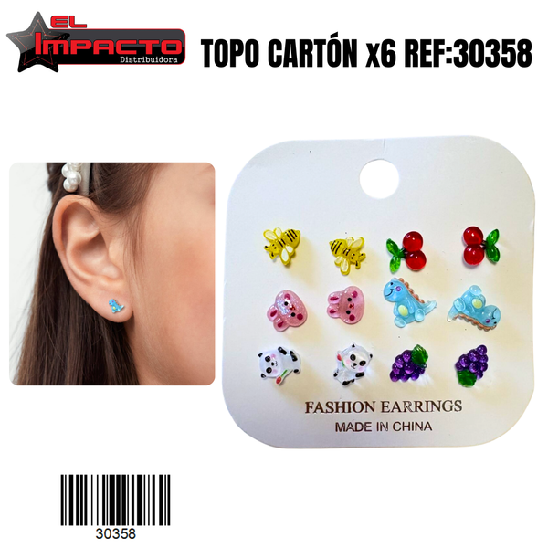 TOPO CARTÓN x6 NIÑA 30358