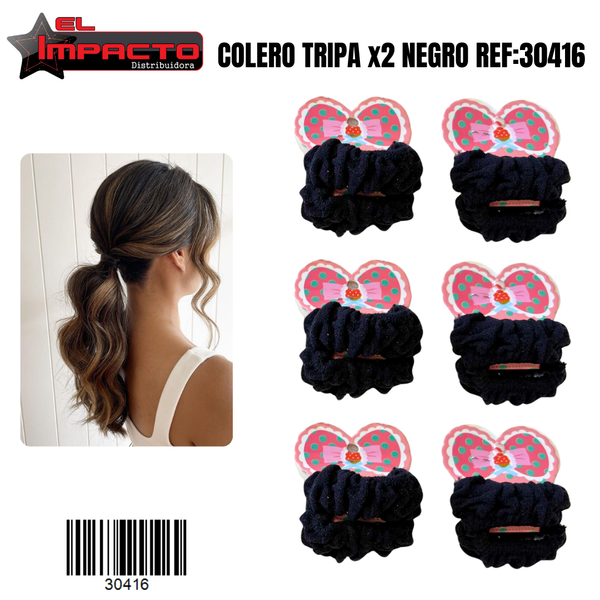 COLERO TRIPA x2 NEGRO 30416