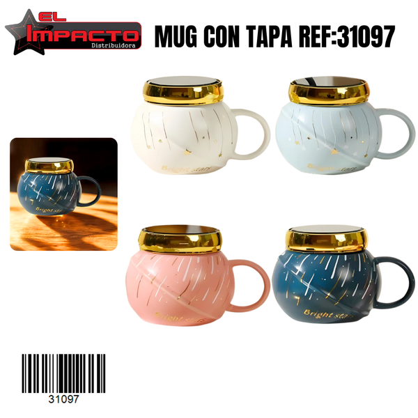 MUG CON TAPA 31097