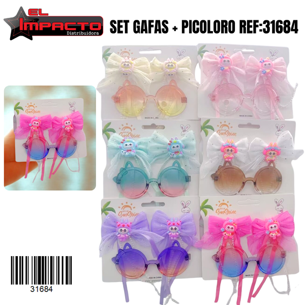 SET GAFAS + PICOLORO NIÑA 31684