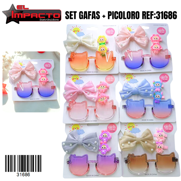 SET GAFAS + PICOLORO NIÑA 31686