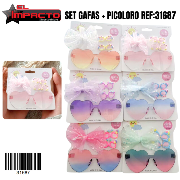 SET GAFAS + PICOLORO NIÑA 31687