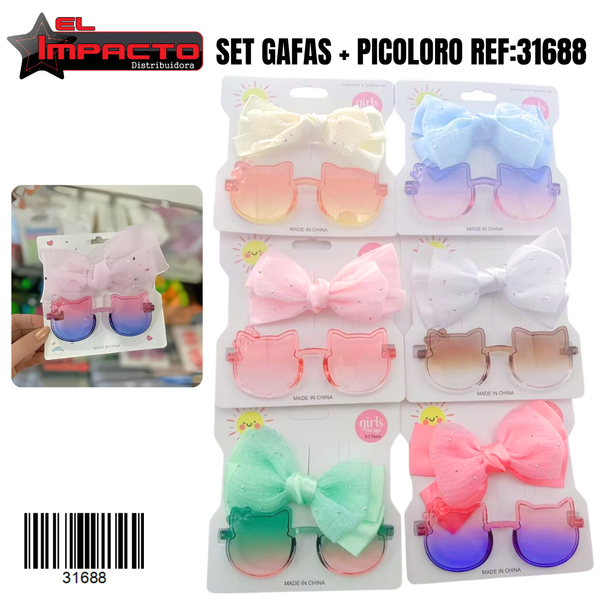 SET GAFAS + PICOLORO NIÑA 31688