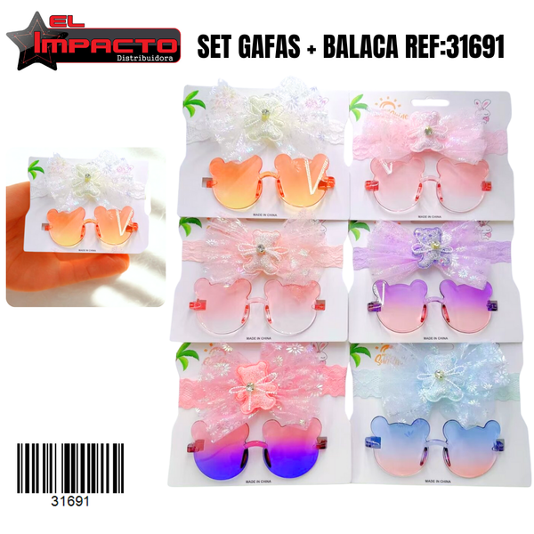 SET GAFAS + BALACA NIÑA 31691
