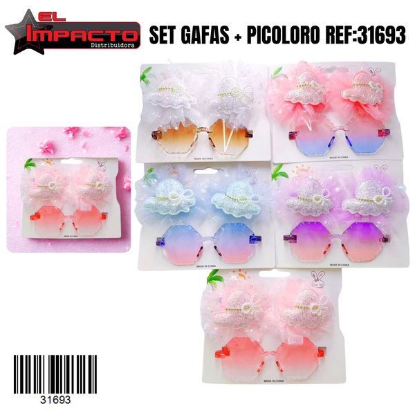 SET GAFAS + PICOLORO NIÑA 31693