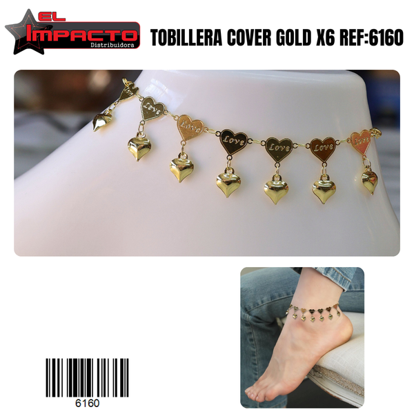 TOBILLERA COVER GOLD x6 6160