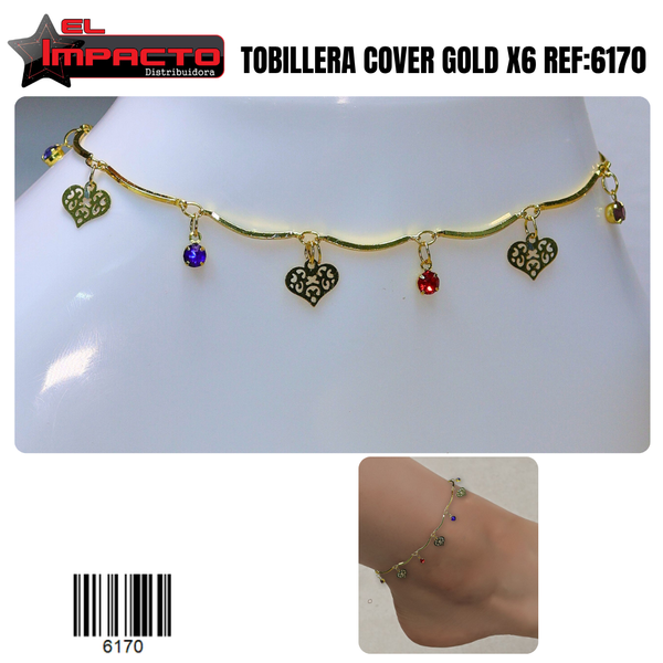 TOBILLERA COVER GOLD x6 6170