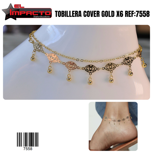 TOBILLERA COVER GOLD x6 7558