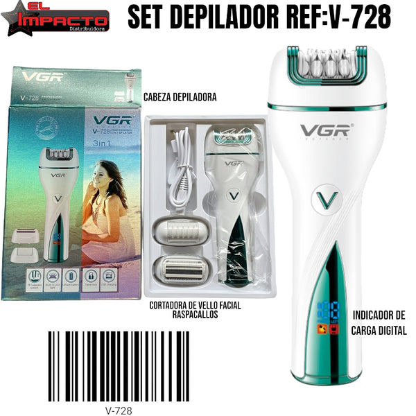 SET DEPILADOR V-728